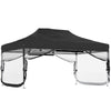 Outsunny 3 x 4.5 m Pop Up Gazebo with Mesh Nettings, UPF50+ Heavy Duty Outdoor Garden Party Tent Marquee, Black