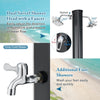 Solar Heated Shower with Dual Swivel Shower Heads-Black