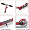Kids Aluminum Folding Stunt Scooter with LED Wheels-Red