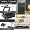 Folding Treadmill with APP Control and Bluetooth Speaker-Blue