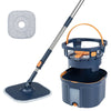 Spin Mop and Bucket Set Separation Dirty and Clean Water System-Navy