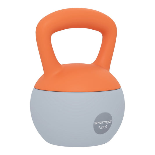 SPORTNOW 12KG Soft Kettlebell in orange and grey with a non-slip handle