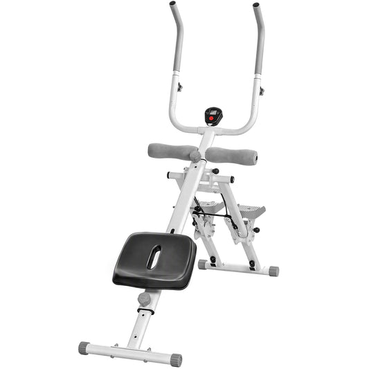 SPORTNOW 2-in-1 Ab Machine and Stair Stepper in White