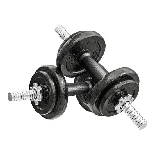 SPORTNOW 2-in-1 Adjustable Dumbbells Set in Grey