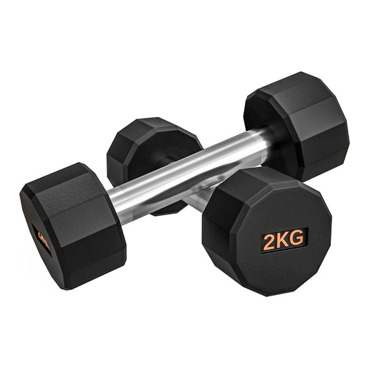 SPORTNOW Dumbbells Weights Set with 12-sided shape and non-slip grip