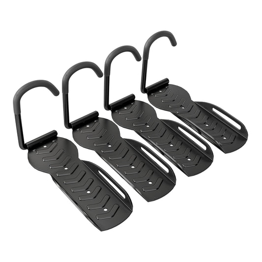 SPORTNOW 4 Pack Bike Rack, four wall mounted bicycle hangers shown together