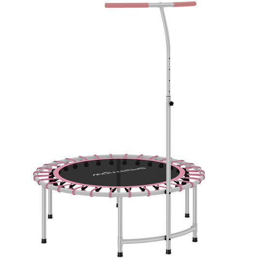 SPORTNOW 40" Fitness Trampoline, a pink mini rebounder with an adjustable handle