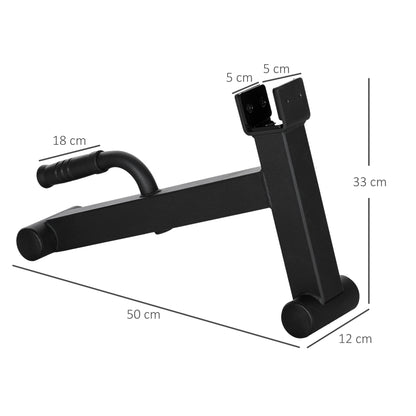 The weight lifting tool shown with various dimension lines and labels