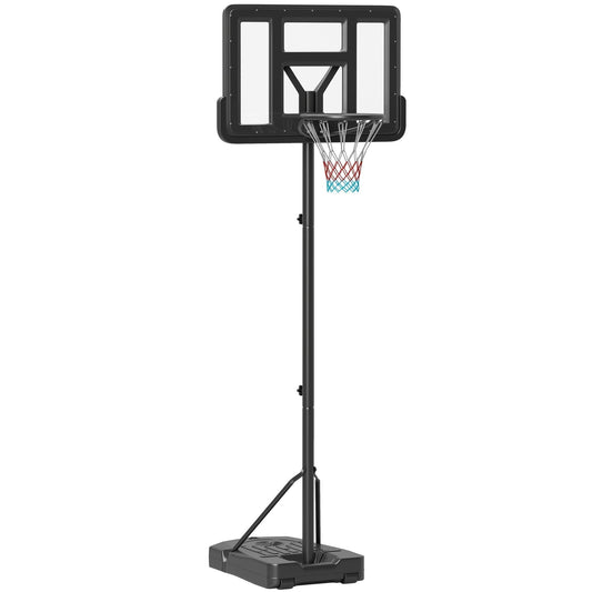 SPORTNOW Height Adjustable Basketball Stand Net Set System in Black