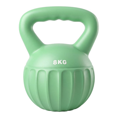 SPORTNOW Kettlebell in green with a textured handle and a rounded base against a white background
