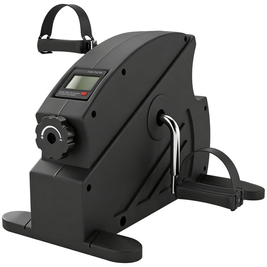 SPORTNOW Mini Exercise Bike with Stepless Adjustable Resistance in Black