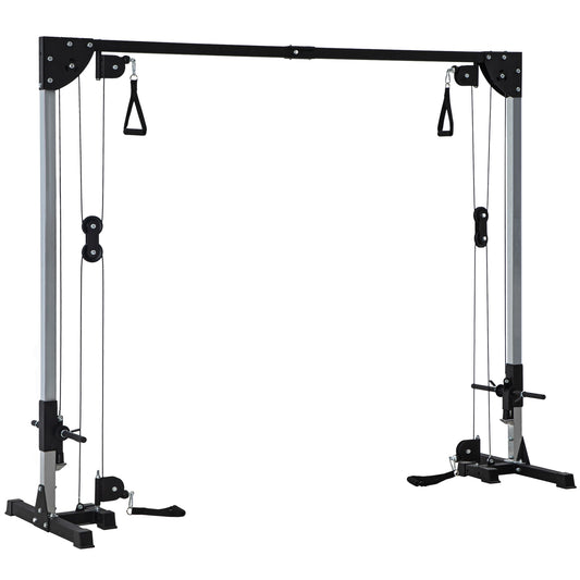 SPORTNOW Multi Home Gyms with Cable Pulley System in Black