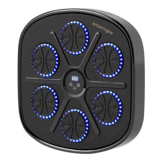 SPORTNOW Music Boxing Machine with six illuminated pads and a central digital display