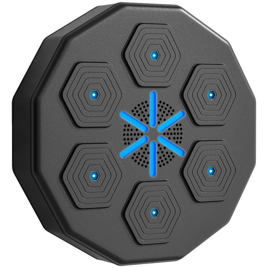 SPORTNOW Music Boxing Machine with six hexagonal punching pads and a central blue LED light display