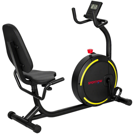 SPORTNOW Recumbent Exercise Bike in Black