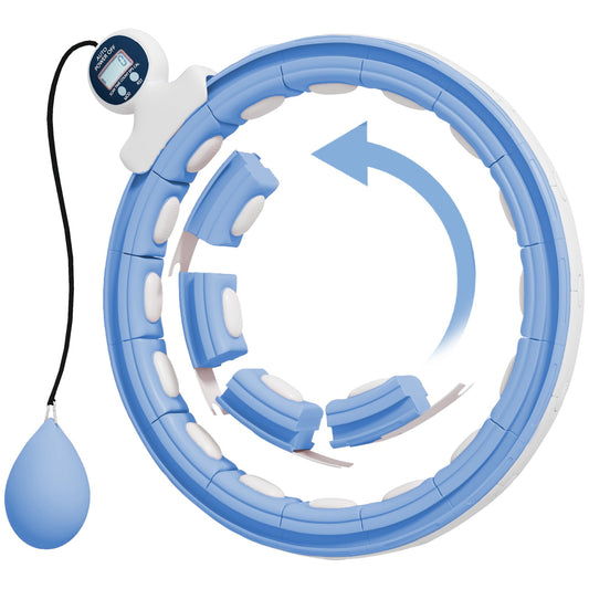 SPORTNOW Smart Weighted Hula Hoop with a digital counter and auto-rotating ball