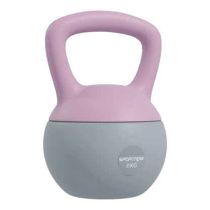 SPORTNOW 6KG Soft Kettlebell in purple and grey with a rounded base and a large handle