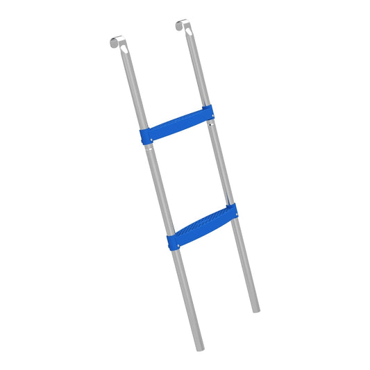 SPORTNOW Trampoline Ladder with two blue steps and metal hooks against a white background