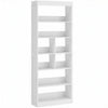 HOMCOM Bookcase, 6-Tier Bookshelf with Open Storage Shelves, Cubes, 180 cm Tall Display Shelf with Anti-Tipping Design, White