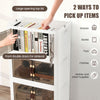27/34/44/59/78/92.5 Gal Stackable Storage Bins with Lockable Wheels-44 Gal-4-Tier