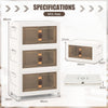 27/34/44/59/78/92.5 Gal Stackable Storage Bins with Lockable Wheels-34 Gal-3-Tier