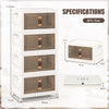 27/34/44/59/78/92.5 Gal Stackable Storage Bins with Lockable Wheels-44 Gal-4-Tier