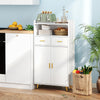 Storage Cabinet with 2 Drawers and 2 Doors-White