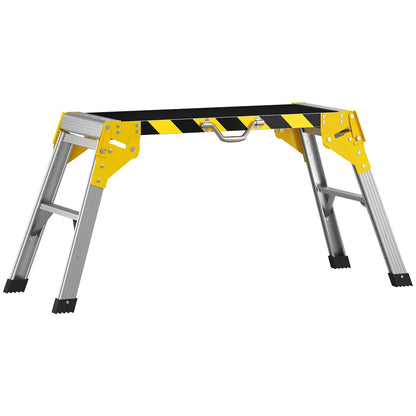 HOMCOM Work Bench, Foldable Aluminium Alloy Tool Stand with Handle, Non Slip, 150 kg, 110 x 32 x 50 cm