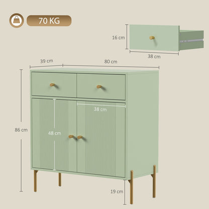 HOMCOM Modern Sideboard in Light Green