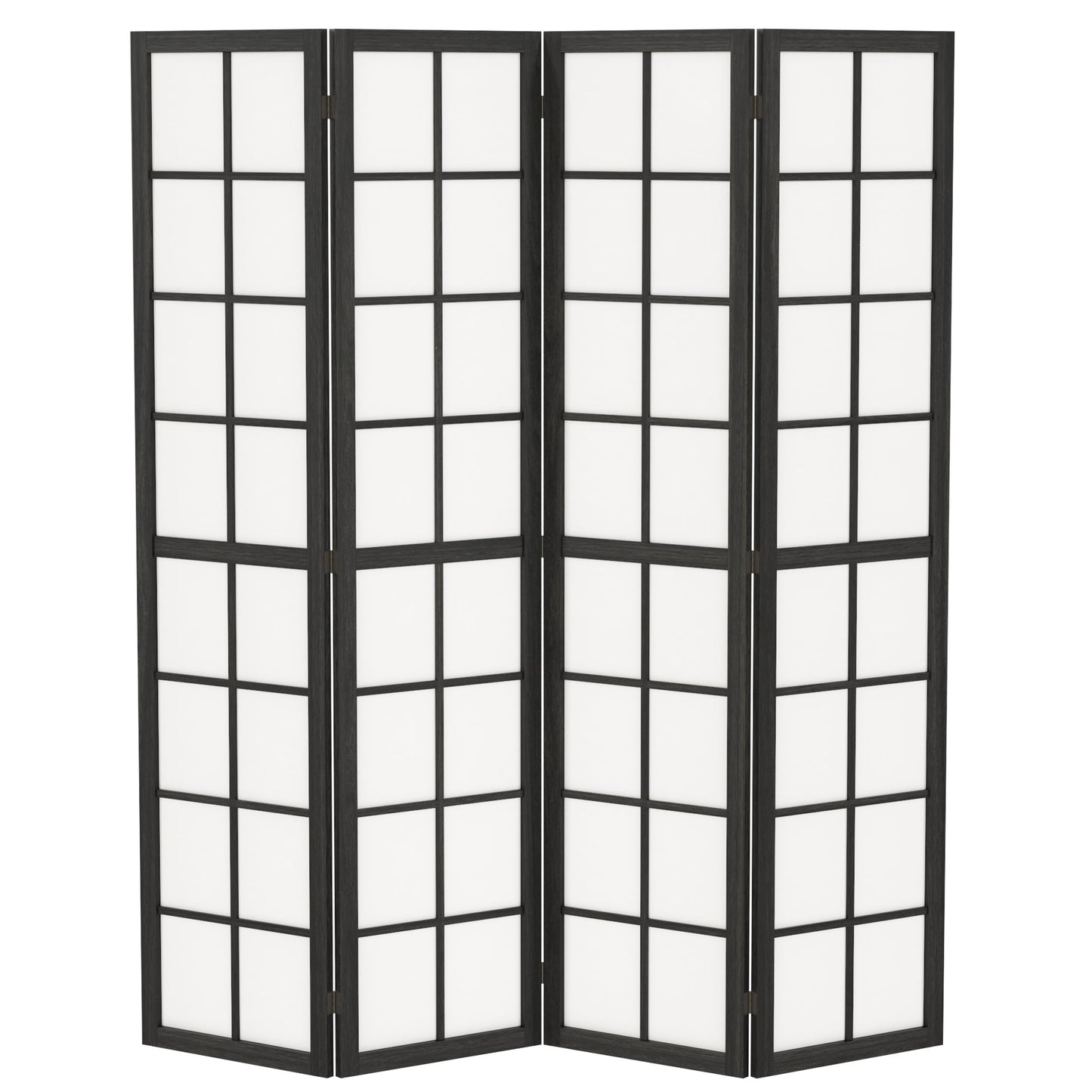 HOMCOM 4 Panel Folding Room Divider, Freestanding Room Separator, Indoor Privacy Screen for Living Room, Bedroom, Black