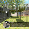 Outsunny 3 x 4m Metal Pergola with Retractable Roof and Roller Shade, Free Standing Garden Gazebo Canopy Pergola Kit, UPF30+ Outdoor Sun Shade Shelter, Grey