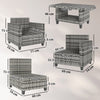 Outsunny Six-Piece Modular Rattan Sofa Set - Light Grey
