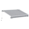 Outsunny Manual Retractable Awning, 4x3 m-Blue/White