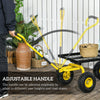 Outsunny Garden Trolley Cart, Heavy Duty Garden Cart with Metal Frame, 10