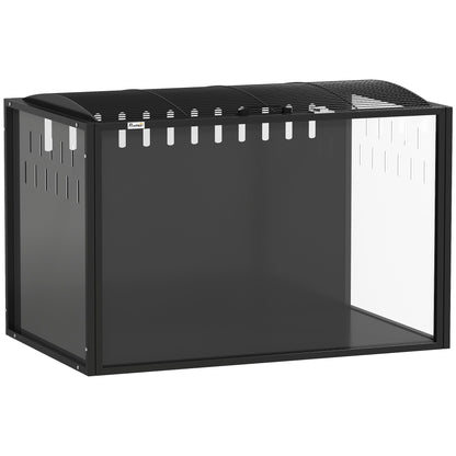 PawHut Hamster Cage Steel Chewproof with Openable Top, Deep Burrow for Dwarf Syrian Hamster, Gerbil, Rats, 81 x 51 x 53 cm