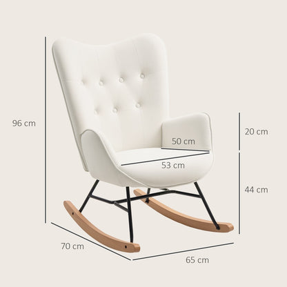 HOMCOM Rocking Chair in Cream