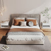 HOMCOM Set of Two Floating Bedside Tables - White
