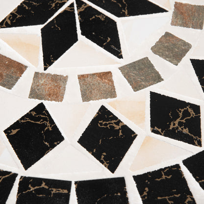 طاولة فناء خارجية من Outsunny Mosaic مقاس 60 سم - أسود