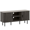 HOMCOM TV Stand Cabinet for TVs up to 55 Inches, TV Unit with Storage Shelves and Cupboard for Living Room, Grey