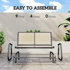 Outsunny 2-Person Outdoor Glider Bench Patio Double Swing Gliding Chair Loveseat w/Power Coated Steel Frame for Garden Patio Porch, Cream