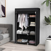 HOMCOM Fabric Wardrobe, Portable Wardrobe with 6 Shelves, 1 Hanging Rail, Foldable Closets, 103 x 43 x 162.5 cm, Black