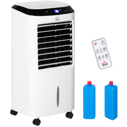 HOMCOM Portable Air Cooler in White