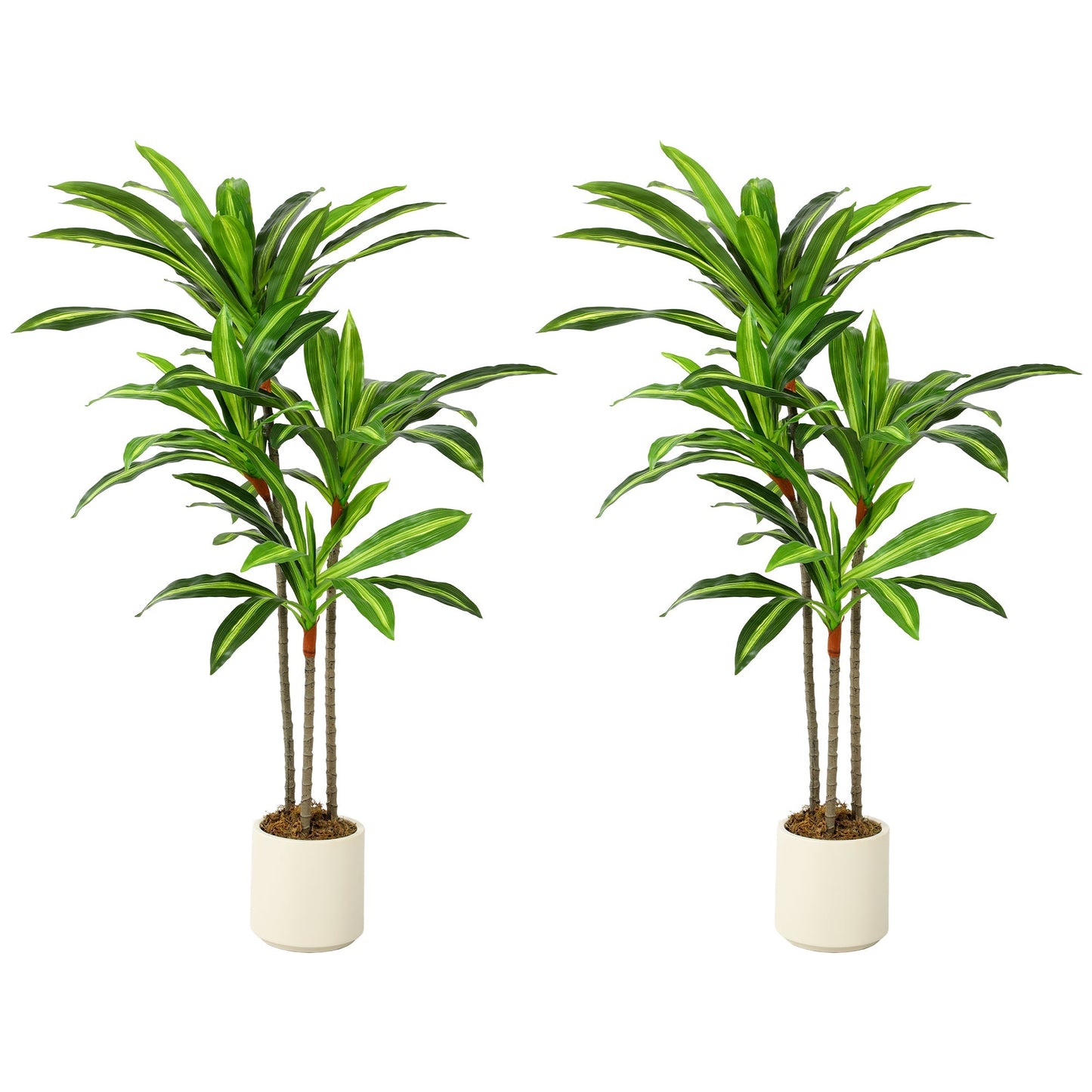 HOMCOM 120cm Lifelike Fake Tree, Artificial Dracaena Tree with Bendable Trunks, Green