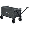 Outsunny 120L Festival Trolley on Wheels, Folding & Compact Camping Trolley Cart with Adjustable Handle for Garden, Beach, Fishing, Grey