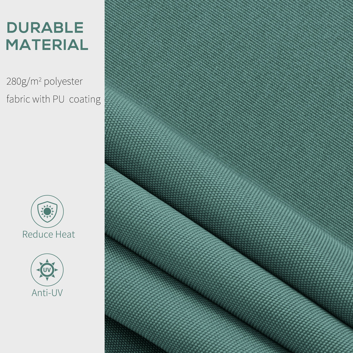 Outsunny Manual Retractable Awning in Dark Green