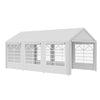 Outsunny 6m x 3m Garden Gazebo Marquee Wedding Shelter Level 4 Wind Protection, White