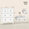 HOMCOM Modern Chest of Drawers, 4 Drawer Dresser Clothes Storage Organiser for Living Room, Hallway, Entryway, White