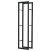 HOMCOM Metal Firewood Log Holder Tall Firewood Rack Indoor Outdoor Fireplace Wood Storage Shelf with Side Rails, Rust-Resistant, Black, 40W x 25D x 150H cm