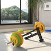 HOMCOM 20kg Adjustable Barbell Weights Set with Barbell Jack, Adjustable Weights Set with Non-slip Handle and Fixing Clip, for Home Gym Strength Training