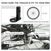 PawHut Steel Dog Bike Trailer Pet Cart Carrier for Bicycle Kit Water Resistant with Hitch Coupler Travel Black and Red